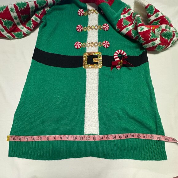 Ugly Christmas Sweater Dress XXL Candy Cane jingle - Picture 13 of 15